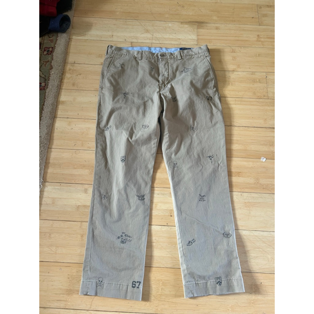 Polo Ralph Lauren All Over Print O.G. Club Chino Pants Size-36.30
